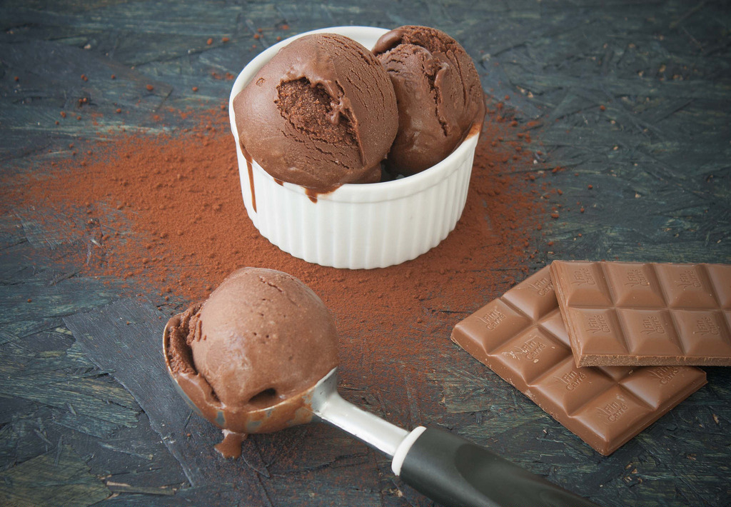 Recipe for Chocolate Ice Cream with cocoa powder