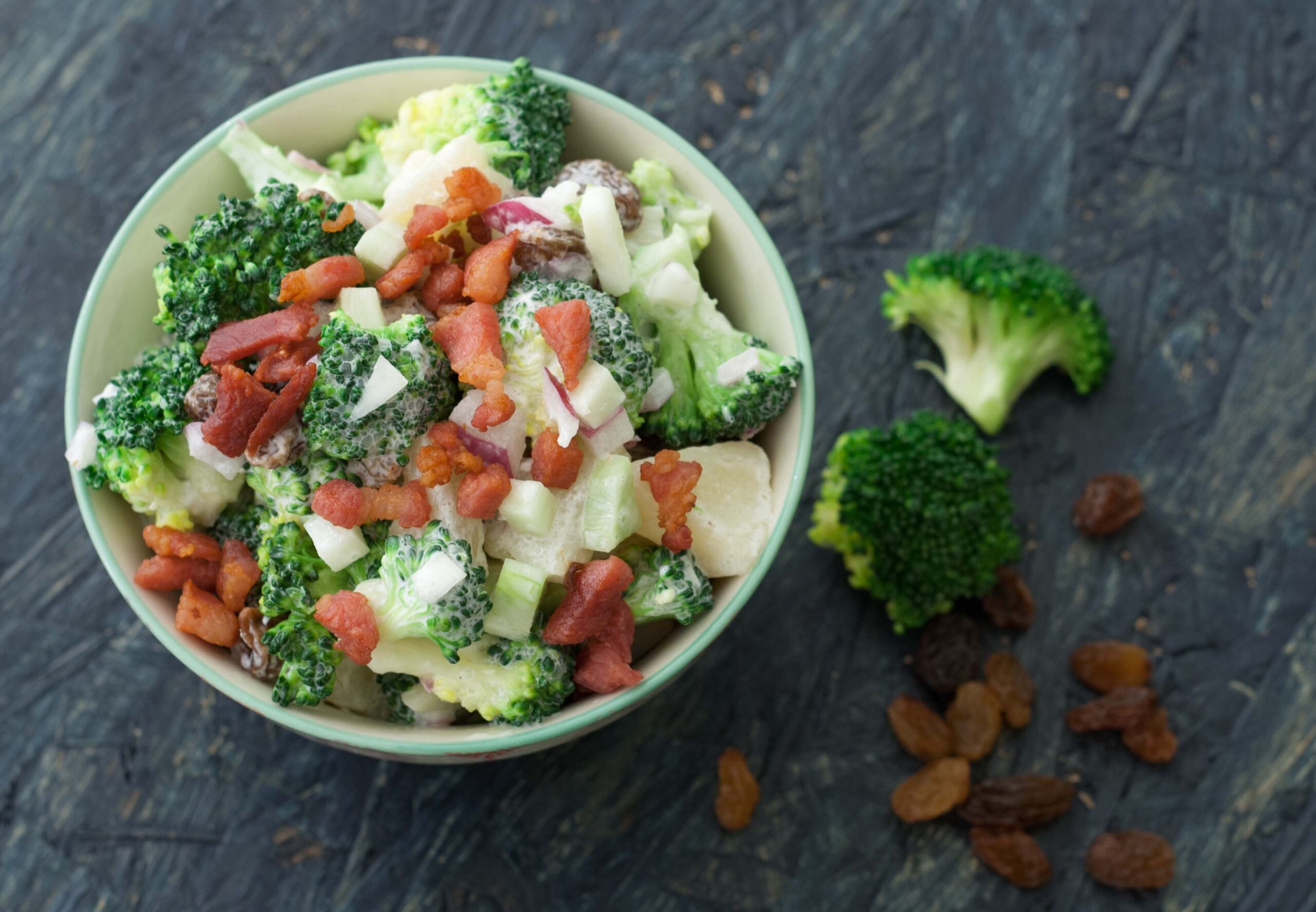 Homemade Danish broccoli salad