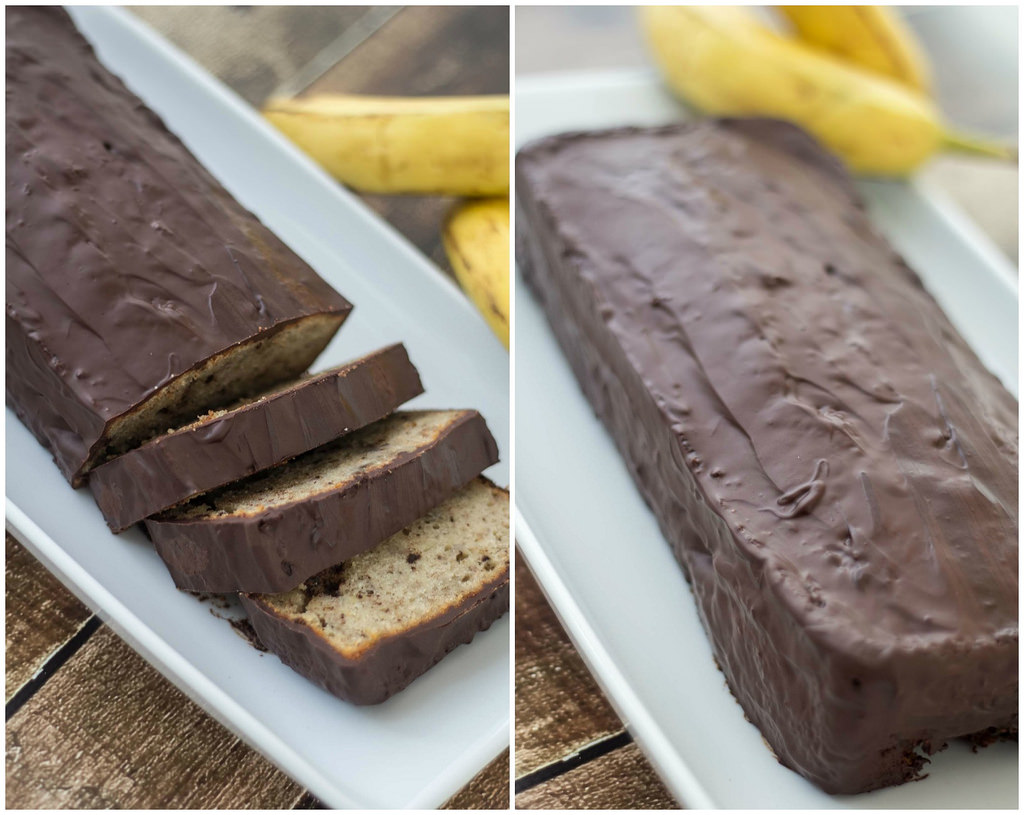 Recipe for Homemade Banana Cake with Chocolate