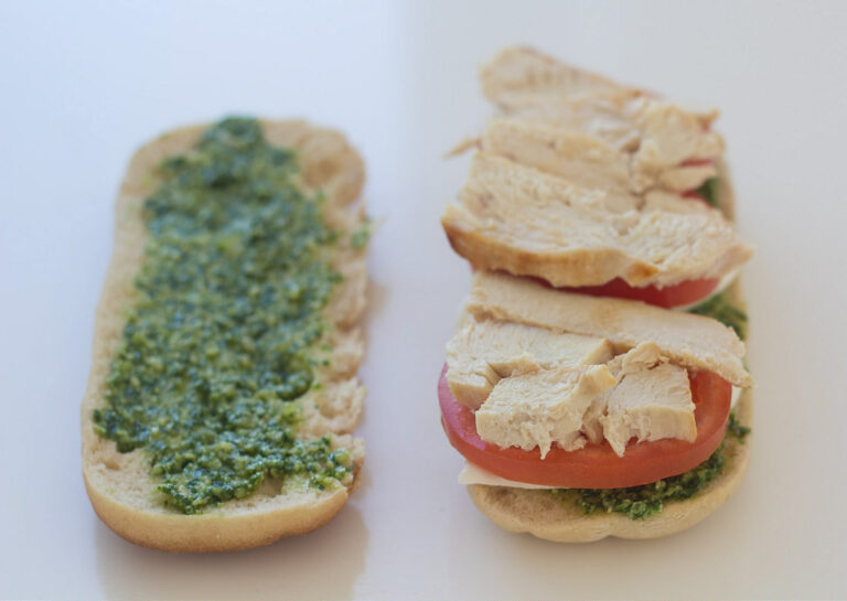 Panini with Chicken, Pesto & Mozzarella Easy recipe