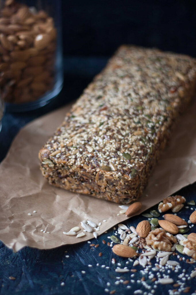 Recipe for Nordic Stone Age Bread - Full of Nuts, Grains and Seeds