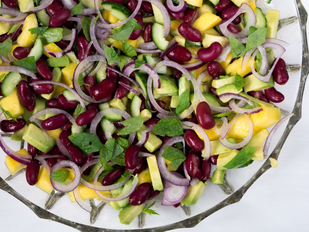 Recipe for Mango Lime Avocado Kidney Beans Salad