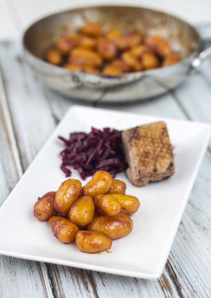 Recipe for Homemade Danish Sugar Browned Potatoes for Christmas