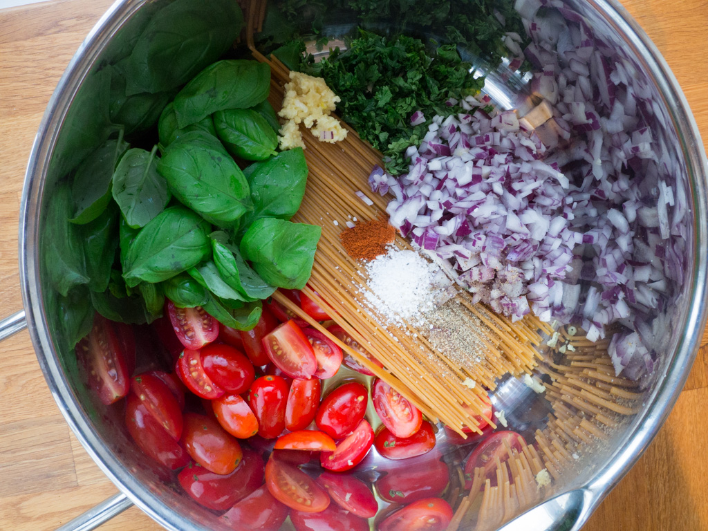 Recipe for One-pot Tomato Basil Pasta